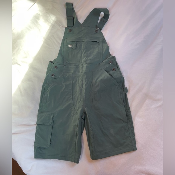 New Women's Heirloom Gardening Short Overalls XS green - Picture 2 of 5